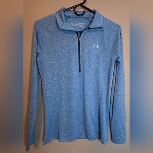 Under Armour Women’s HeatGear 1/4 Zip Pullover Blue Athletic Top, Size S